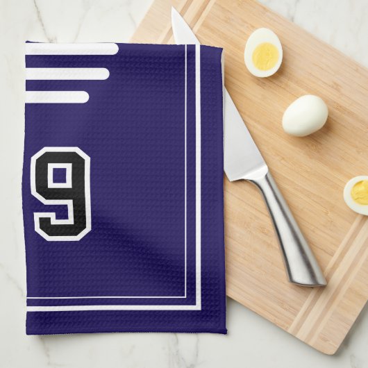 Personalized Sports Towel | Custom Football Player Theedoek (Quarter Fold)