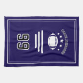 Personalized Sports Towel | Custom Football Player Theedoek (Horizontaal)