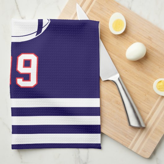 Personalized Sports Towel | Custom Football Player Theedoek (Quarter Fold)