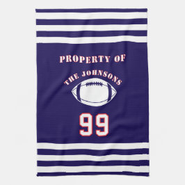 Personalized Sports Towel | Custom Football Player Theedoek