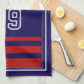 Personalized Sports Towel | Custom Football Player Theedoek (Quarter Fold)