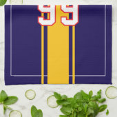 Personalized Sports Towel | Custom Football Player Theedoek (Gevouwen)