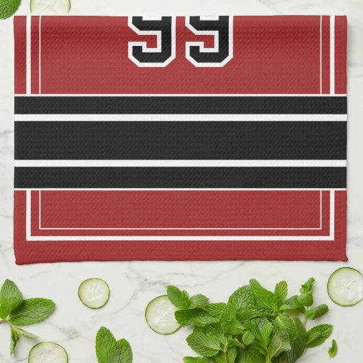 Personalized Sports Towel | Custom Football Player Theedoek (Gevouwen)
