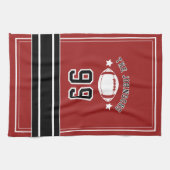 Personalized Sports Towel | Custom Football Player Theedoek (Horizontaal)
