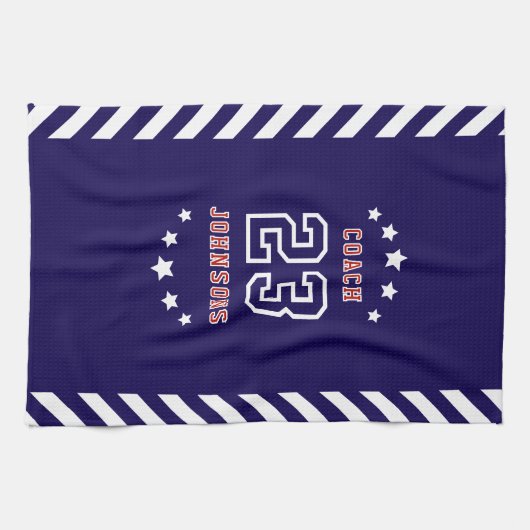 Personalized Sports Towel Custom team merch  Theedoek (Horizontaal)