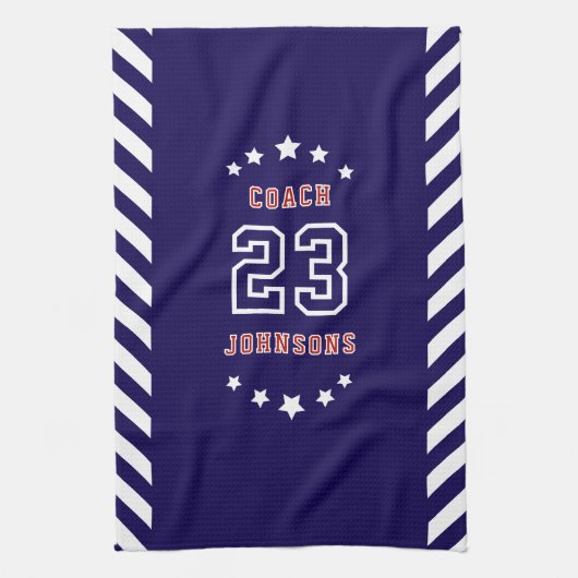 Personalized Sports Towel Custom team merch  Theedoek (Verticaal)
