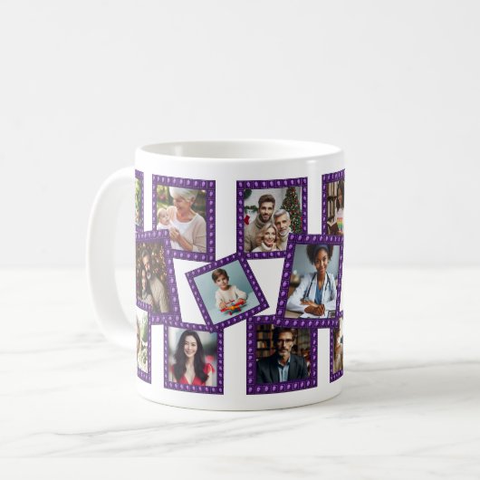 Personalized Spring Blossom Framed 17 Photos Mug Koffiemok (Voorkant links)