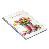 Personalized Spring Floral Spiral Notebook Notitieboek (Rechterzijde)