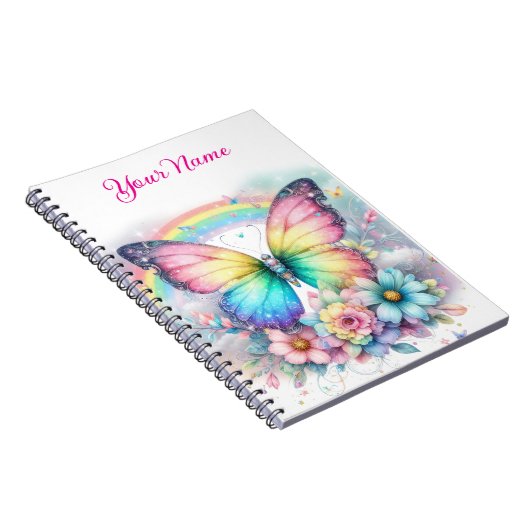 Personalized Spring Floral Spiral Notebook Notitieboek (Rechterzijde)