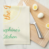 Personalized Squeeze the Day Lemon Kitchen Towel Theedoek (Quarter Fold)