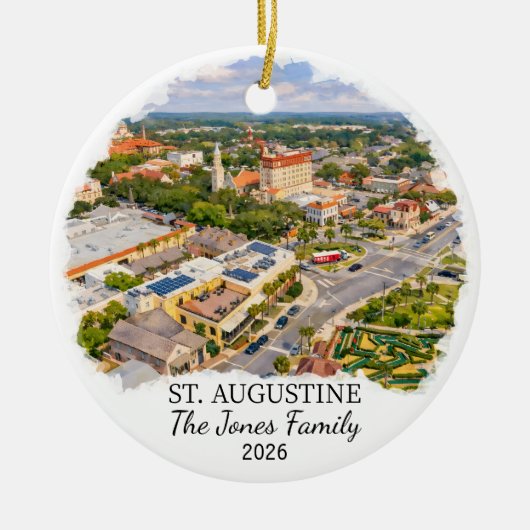 Personalized St. Augustine Ornament Custom Florida (Voorkant)