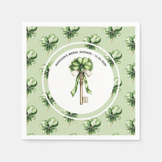 Personalized St. Patrick’s Day Bridal Shower Servet (Voorkant)