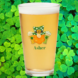 Personalized St. Patrick’s Day Leprechaun  Glas