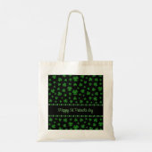 Personalized St. Patrick’s Day Shamrock on Black Tote Bag (Achterkant)