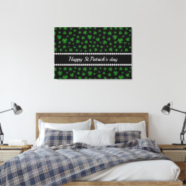 Personalized St. Patrick’s Day Shamrock with Pearl Canvas Afdruk
