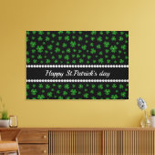 Personalized St. Patrick’s Day Shamrock with Pearl Canvas Afdruk (Insitu (Woonkamer))