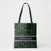 Personalized St. Patrick’s Day Shamrock with Pearl Tote Bag (Voorkant)