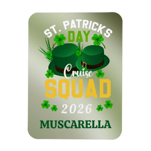 Personalized St. Patrick's Day Cruise Squad Door  Magneet (Verticaal)