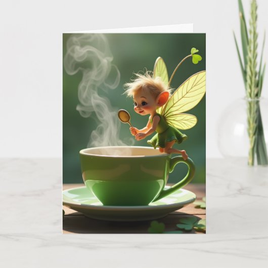 Personalized St. Patrick's Day Fairy Card Feestdagen Kaart (Voorkant)