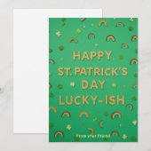 Personalized St Patrick's Day Holiday Card Feestdagenkaart (Voorkant / Achterkant)