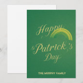 Personalized St Patrick's Day Holiday Card Feestdagenkaart (Voorkant / Achterkant)