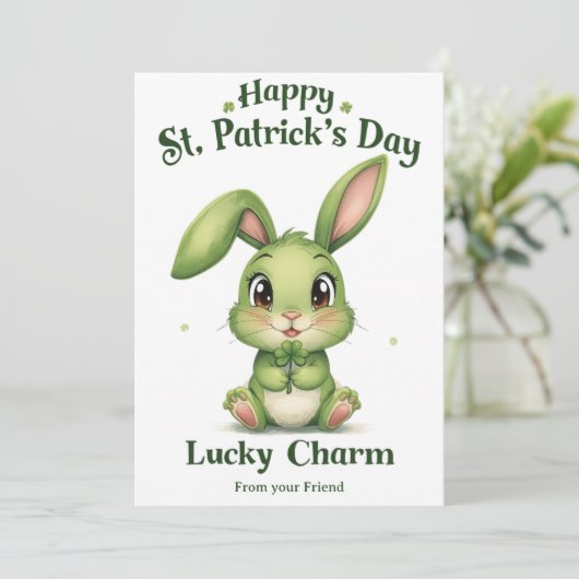 Personalized St Patrick's Day Holiday Card Feestdagenkaart (Staand voorkant)