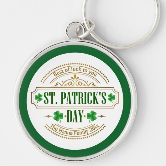 Personalized St. Patrick's Day I Luck of the Irish Sleutelhanger (Voorkant)