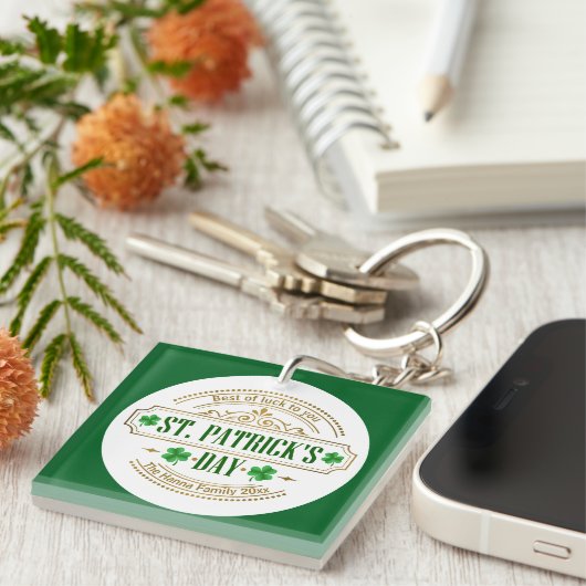 Personalized St. Patrick's Day I Luck of the Irish Sleutelhanger (Voorkant Rechts)