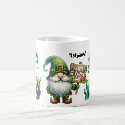 Personalized St. Patrick's Day Leprechauns Ceramic Koffiemok (Center)