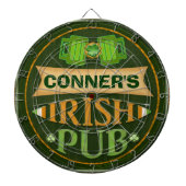 Personalized St. Patrick's Irish Pub Dart Board Dartbord (Voorkant)