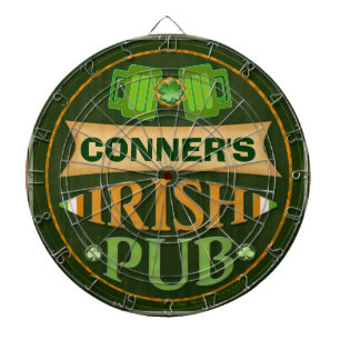 Personalized St. Patrick's Irish Pub Dart Board Dartbord