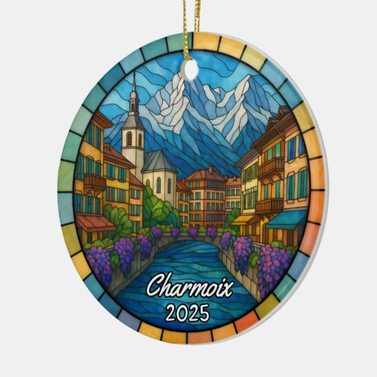 Personalized Stained Glass Charmoix Ornament (Links)