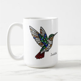 Personalized Stained Glass Hummingbird Mug Koffiemok