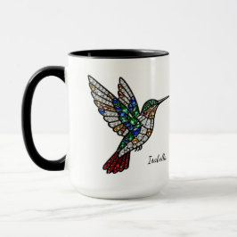 Personalized Stained Glass Hummingbird Mug Mok