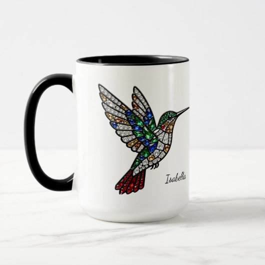 Personalized Stained Glass Hummingbird Mug Mok (Links)