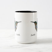 Personalized Stained Glass Hummingbird Mug Tweekleurige Koffiemok (Center)