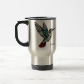 Personalized Stained Glass Hummingbird Travel Mug Reisbeker (Links)
