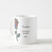 Personalized Stained Glass Rose Retirement Mug  Koffiemok (Voorkant links)
