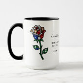 Personalized Stained Glass Rose Retirement Mug  Mok (Links)