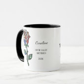 Personalized Stained Glass Rose Retirement Mug Mok (Voorkant links)