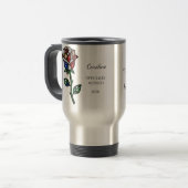 Personalized Stained Glass Rose Retirement Mug Reisbeker (Voorkant links)
