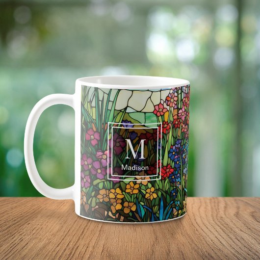 Personalized Stained Glass Wildflower Mug Koffiemok