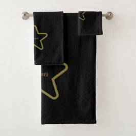 Personalized Star Bath Towels  Bad Handdoek