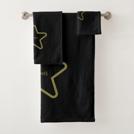 Personalized Star Bath Towels  Bad Handdoek (Insitu)