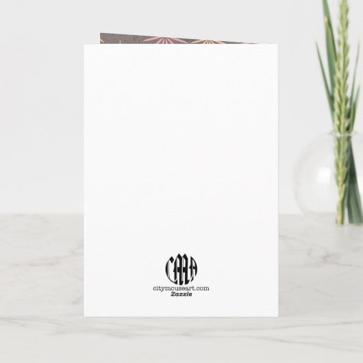 Personalized Starburst Birthday Kaart (Achterkant)