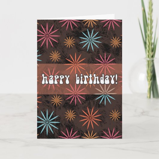 Personalized Starburst Birthday Kaart (Voorkant)