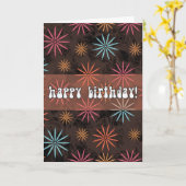 Personalized Starburst Birthday Kaart (Gele Bloem)