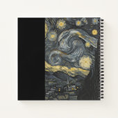Personalized Starry Night Aesthetic Notebook  Notitieboek (Achterkant)