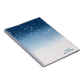 Personalized Starry Night Blue Gradient Notebook Notitieboek (Rechterzijde)