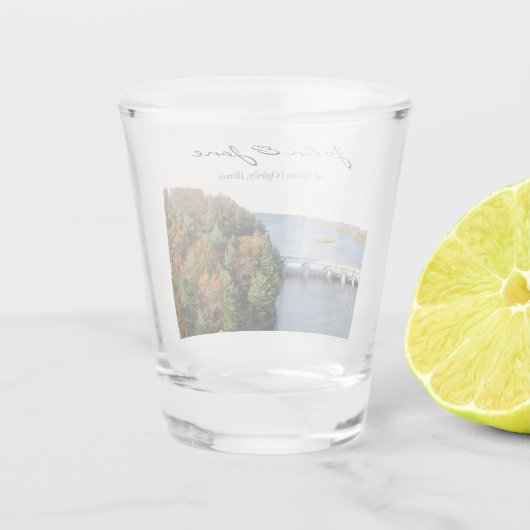 Personalized Starved Rock State Park Wedding Shot Glas (Achterkant)